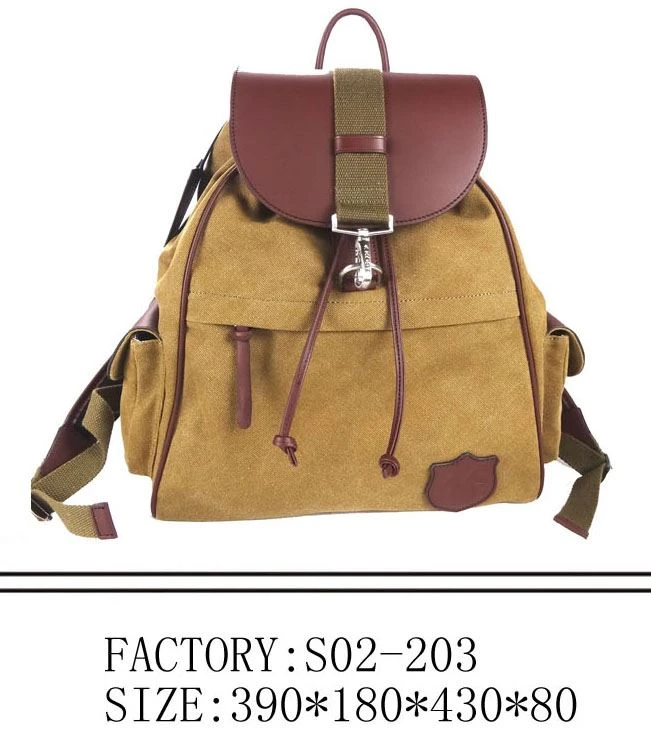 Rucsac din piele canvas
